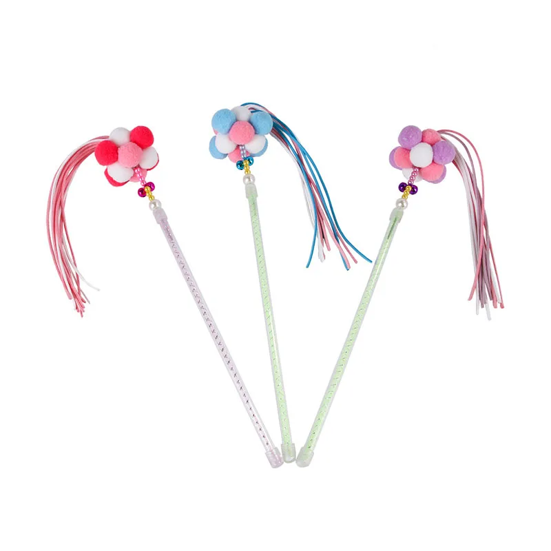 Интерактивная палочка для кошек и котят забавная удочка игровая игрушечная с