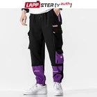 Брюки-карго LAPPSTER мужские составного кроя, модные джоггеры, стиль хип-хоп, повседневные Черные спортивные штаны, 5XL, 2020