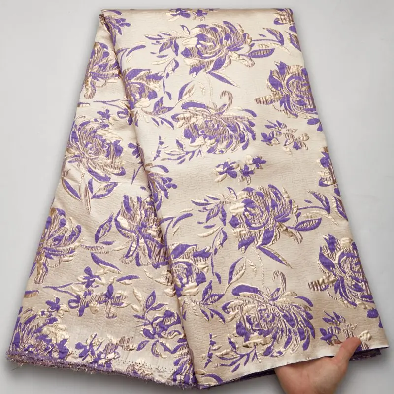 

Последняя мода, бриллиантовая кружевная ткань, 5 ярдов, 2022, высококачественные нигерийские жаккардовые кружевные ткани для рукоделия, сваде...