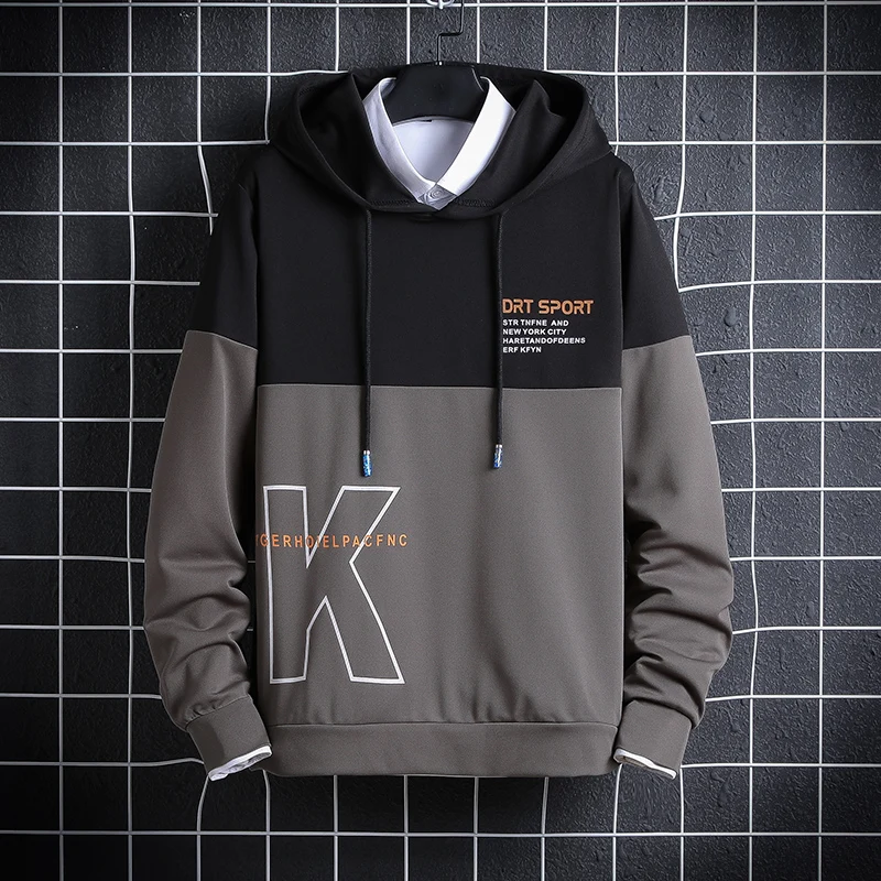 

Autumn 2020 New Men's Youth Long Sleeve Hooded Sweater Embroidered Men
