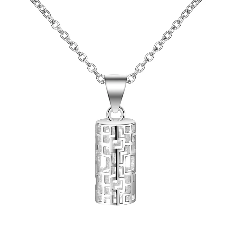 

2020 hot new arrival arrives in sterling silver S925 Chinese style cylindrical hollow cage style men and women pendants