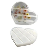 love heart shaped tray epoxy resin mold display stand silicone mould diy crafts jewelry organizer trinket holder storage rack