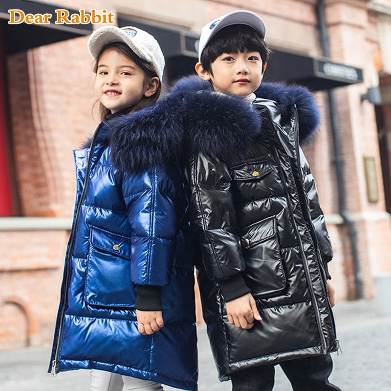 

2021 New fashion winter Down jacket for boy girl clothes Kids Outerwear waterproof Snow coat children parka clothing snowsuit