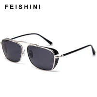 feishini brand designer high quality eyeglasses men polarized vintage goggle rectangle sport goggles sunglasses steampunk