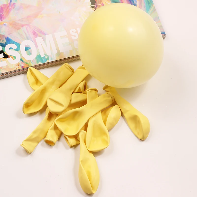 Yellow 50 пачка 5 дюймов пастельные макарун латексные шары Детские латексные день рождения, мероприятие, вечеринка, свадебные украшения - Цвет: Yellow