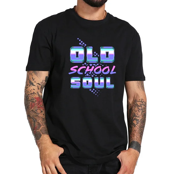 old school soul T-shirt Summer T Shirt Brand Fitness Body Print Tee Shirts