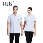 Рабочая Униформа шеф-повара, топы, шапка, фартук для ресторана, отеля, барбекю, кухни, куртка шеф-повара, Комбинезоны для кейтеринга, наряд, рубашка