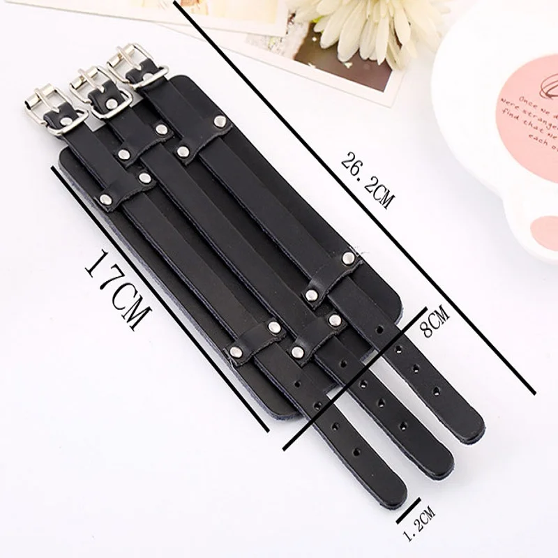 Лидер продаж модные повседневные широкие кожаные браслеты в стиле панк для