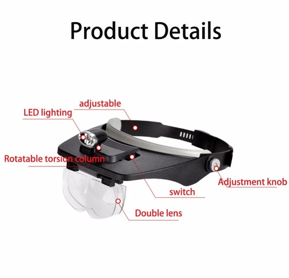 Лупа светодиодная для пайки лупа с зубным увеличительным стеклом|Лупы| |