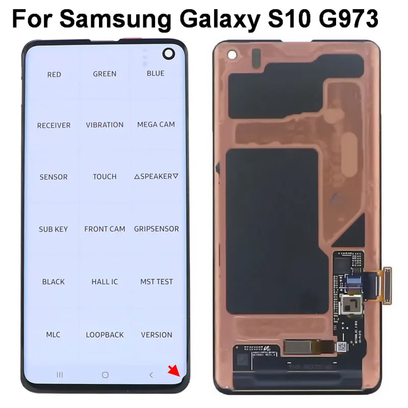 Original AMOLED LCD Screen For SAMSUNG Galaxy S10 Display G973 G973F/DS G973U SM-G9730 Lcd With Touch Glass Digitizer Assembly