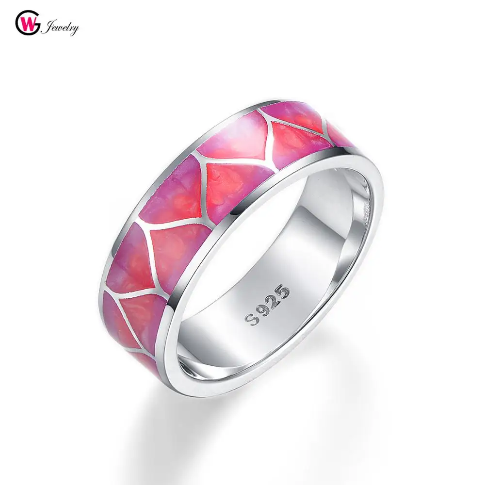 

Fine Jewelry For Women Ring 925 Sterling Silver Rings Woman Vintage GW Jewellery Palace Official Store Enamel