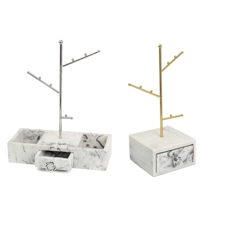 

New Creative Jewelry Display Rack Jewelry Storage Rack Marble Pattern Jewelry Display Rack