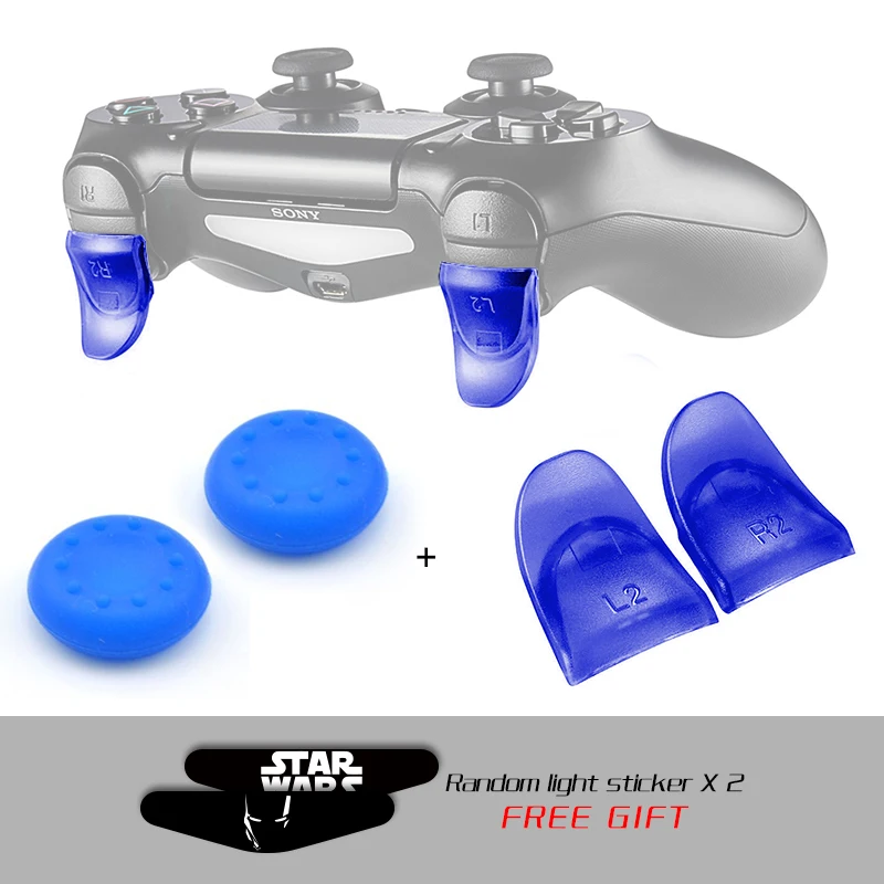 Blue-05 Данных лягушка 2 шт./компл. L2 R2 кнопки триггер расширения для PS4 контроллер для PS4 кнопкой выдвижения для PS4 геймпад игровые аксессуары - Цвет: Blue-05