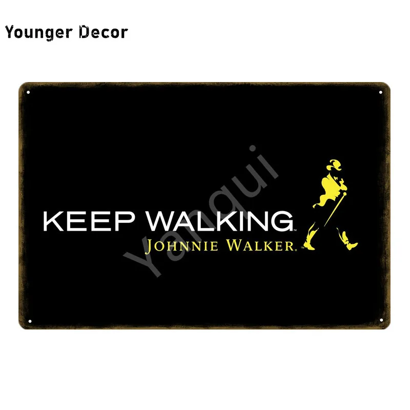 Золотая этикетка Johnnie Walker металлические жестяные знаки для виски пива винтажный