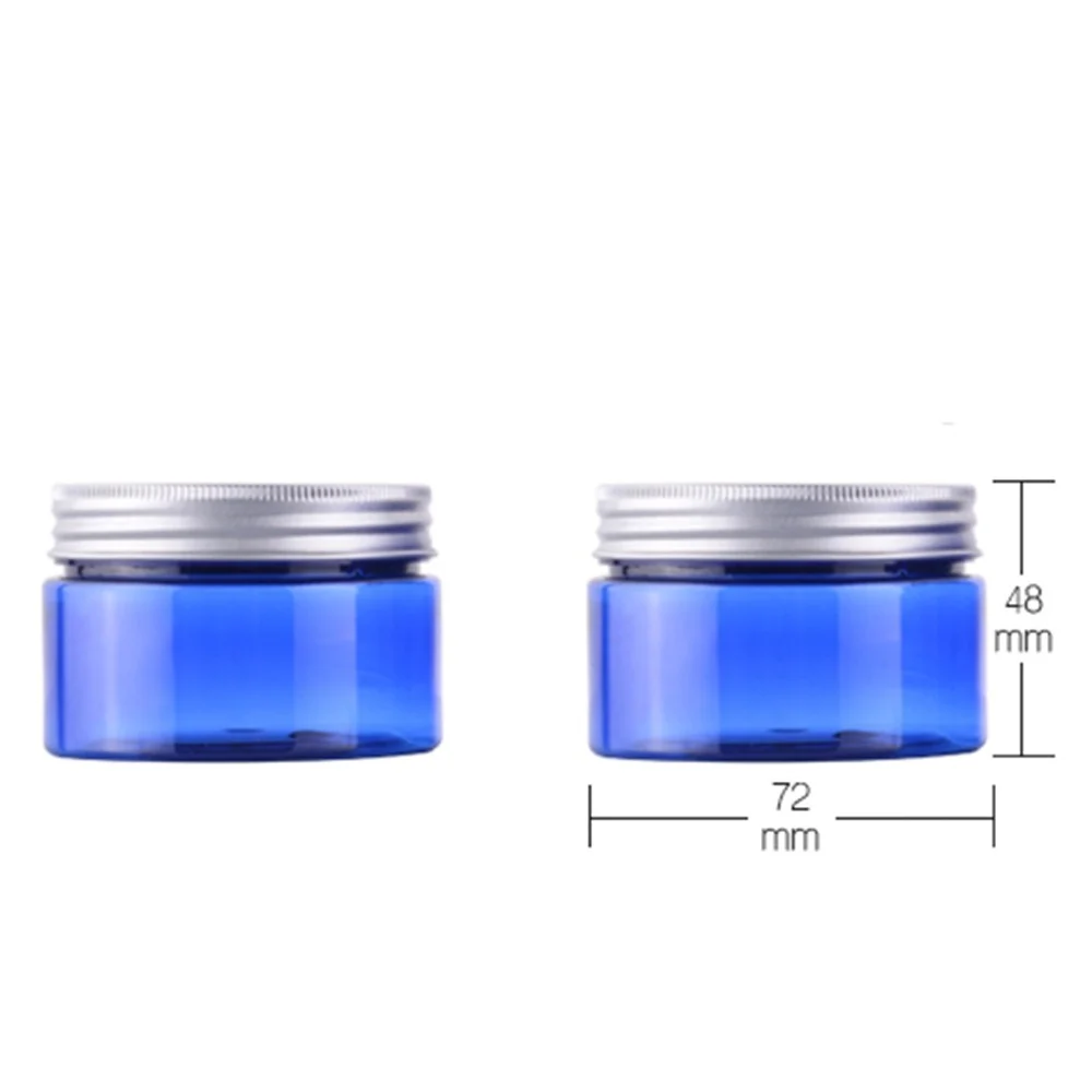 10 шт. Пластик банку голубые Косметические Контейнеры Алюминий Кепки банки с