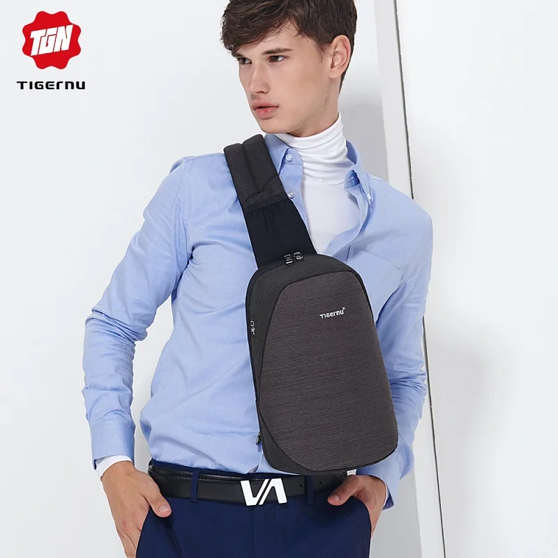 Сумка Tigernu слинг Мужчины Брызгозащитная сумка Messenger Crossbody Подходит для 9 7 дюймов