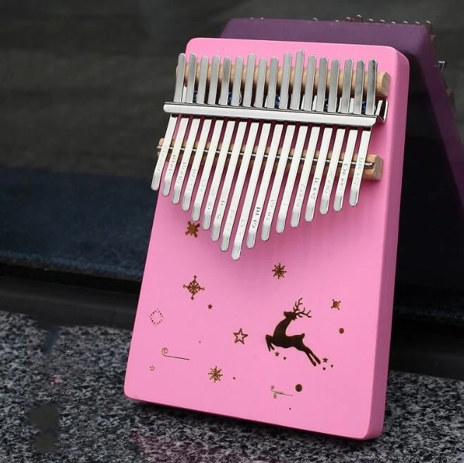 17-key Kalimba Африканский твердый палец пианино розовый мультфильм калимба мбира дуим