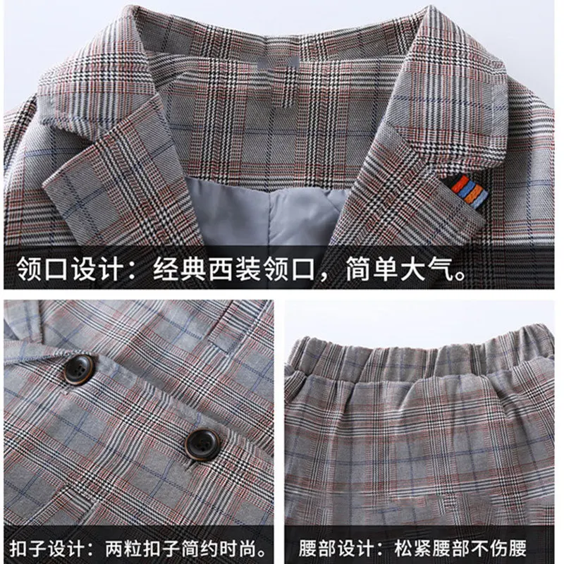 Комплект одежды для девочек-подростков демисезонный блейзер + плиссированная