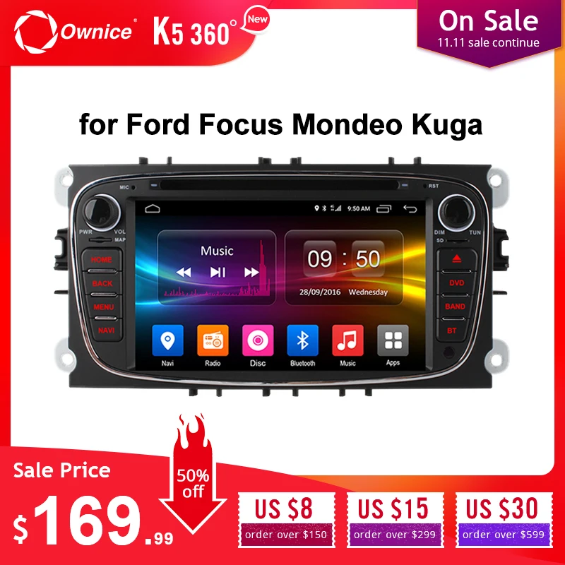 Ownice K1 K2 K3 4G LTE Android 9,0 Octa 8 ядерный автомобильный dvd-плеер gps для FORD Mondeo S-MAX подключения фокуса 2 2008 2009 2010 2011 32G