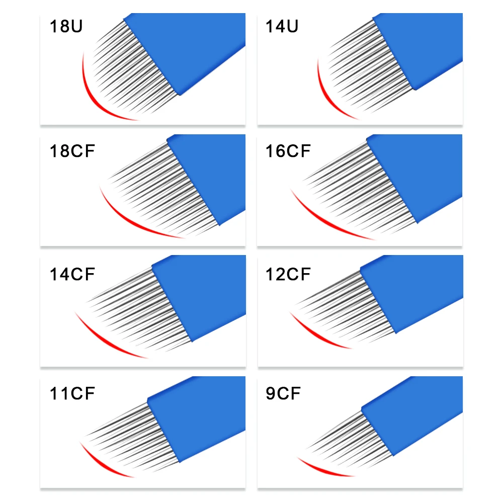 20 шт. перманентные иглы для макияжа ручные бровей лезвия 3D вышивки микроблейдинг