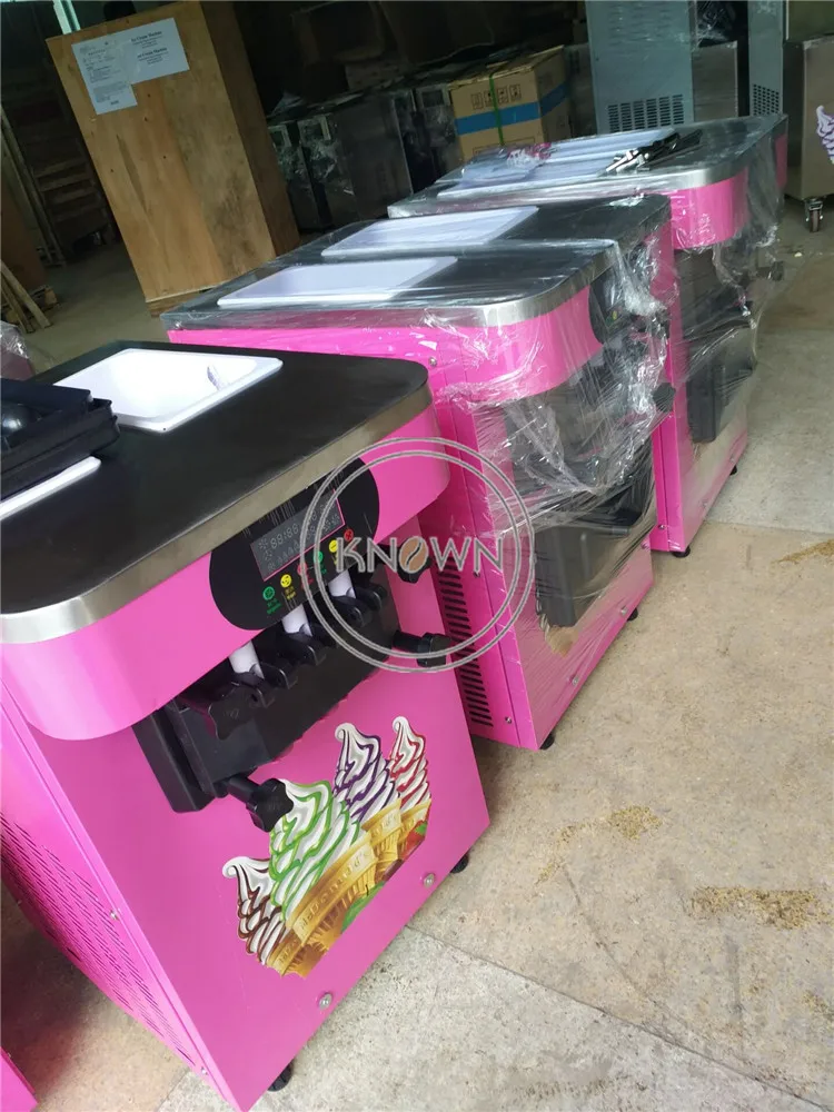 Настольное мороженое 18 л/ч мягкая машина для мороженого с 3 вкусами|Мороженицы| |