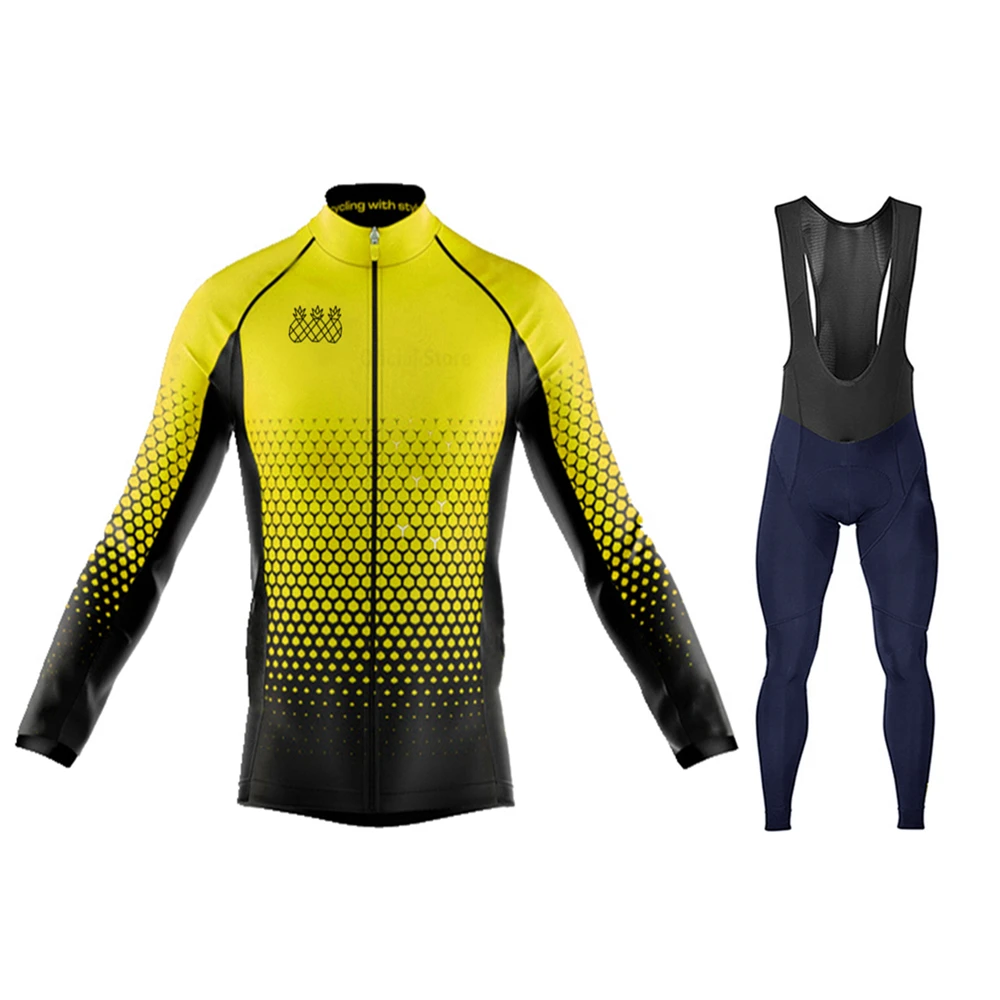 

Длинный зимний флисовый мужской костюм STRAVA для езды на велосипеде, одежда для езды на гоночном велосипеде, велосипедный костюм