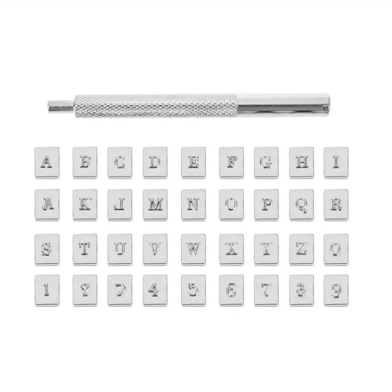 

36pcs Steel Punch Tools Alphabet Letter Number Stamper Set Stamping Metal Leather Punching Tools DIY Leather Craft Tools