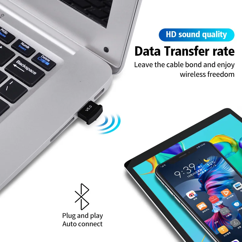 True 5 0 Bluetooth адаптер USB передатчик для ПК компьютер рецептор ноутбук наушники аудио