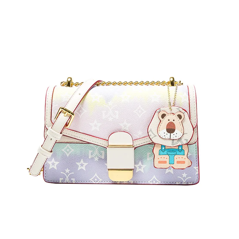 

2021 Hot Sale Retro Prints Messenger Bag for Women Luxury Handbags Women Bags Designer PU Purses and Handbags Wallet on Chain Cc