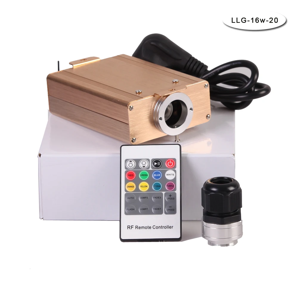 

Waterproof 1.5mm/3mm/4mm metal end fitting Emitting with cable Length 30m/100m and 45W/16W LED Light Source remote Controller
