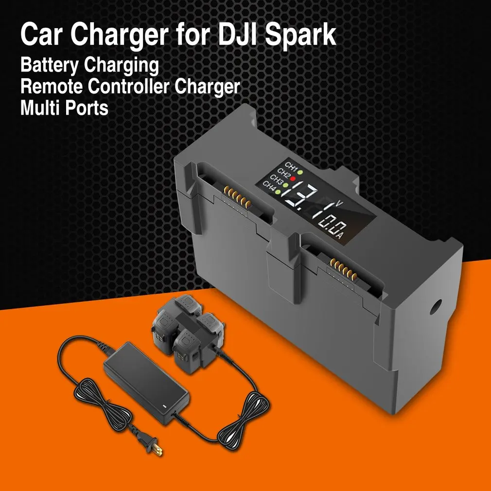 

Charger For DJI Spark Drone Fast Charging Hub Multi Battery 4 Ports Travel Charger Travel Transport Outdoor Charger UAV