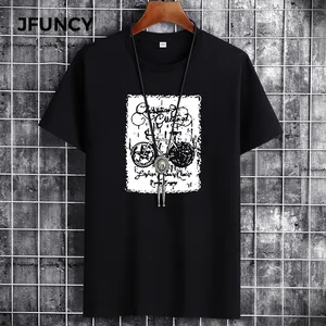JFUNCY 2021 Men Oversized T-Shirt Gothic Punk Style Summer New Korean Fashion Handsome T-Shirts Summer Loose Breathable Men Top