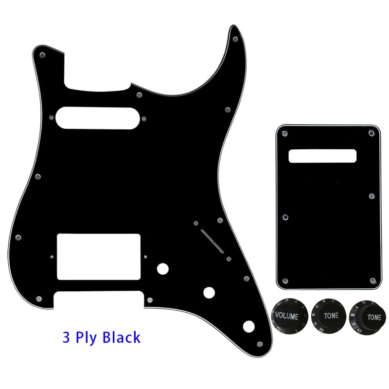 Guitar Parts - For USA/Mexico Fd Strat 72' 11 Screw Hole Standard PAF Humbcker Hs Guitar Pickguard & Back Plate & Control Knob enlarge