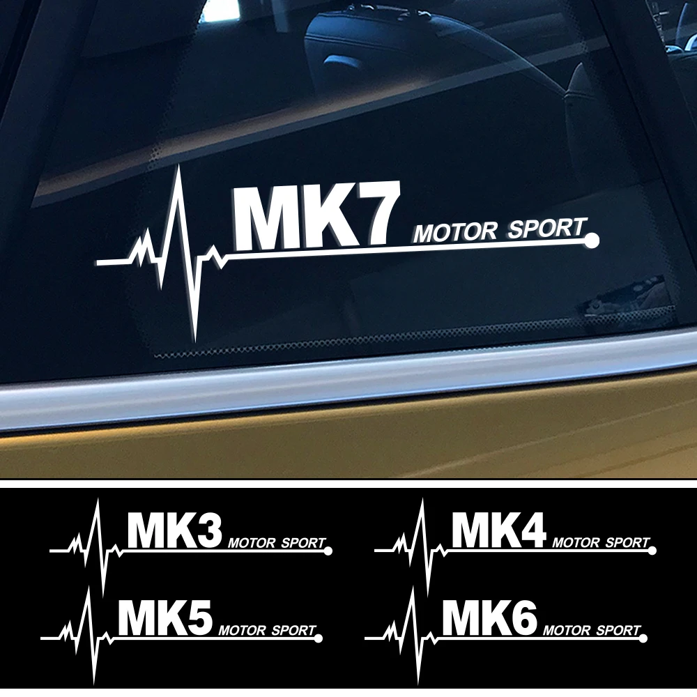 

2Pcs Car Side Window Stickers Reflective Decor Decals For VW Golf 4 5 6 7 MK2 MK3 MK4 MK5 MK6 MK7 MK8 Automobile Accessories