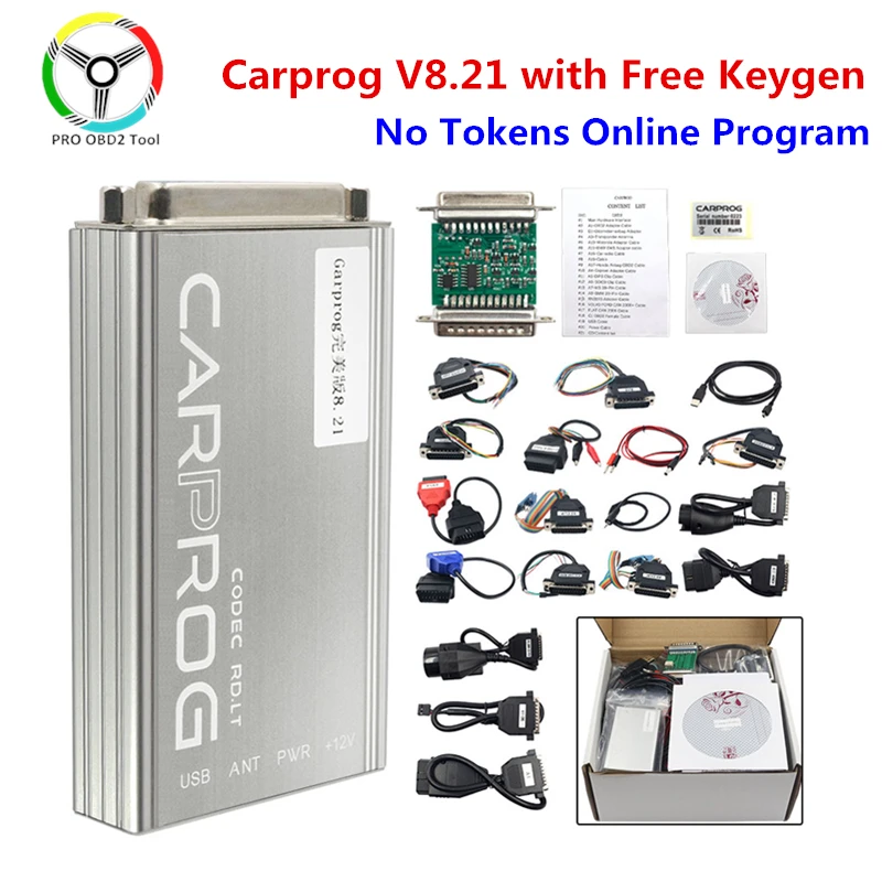 Carprog V8.21 с онлайн версией keygen Car Prog V10.93 инструмент для тюнинга микросхем ECU со всеми