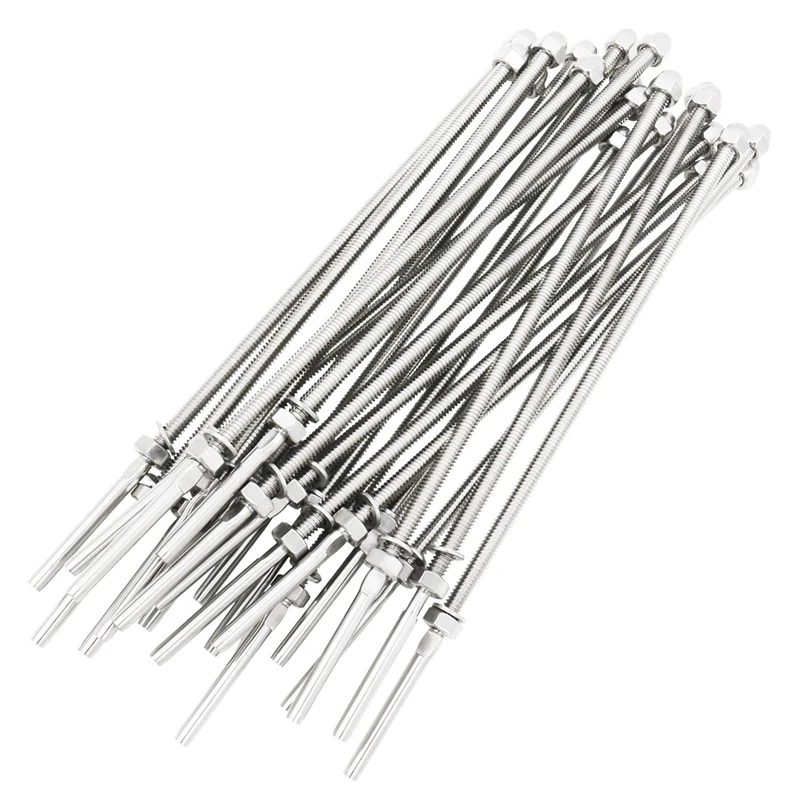 20 упаковок резьбовые концевые клеммы для 1/8 дюймовых кабельных перил нержавеющая