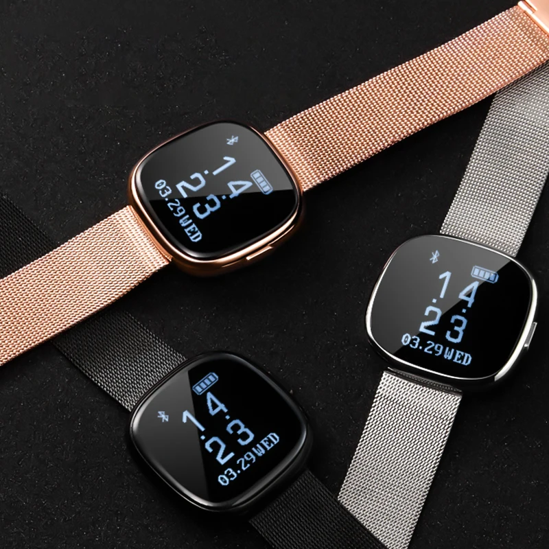 Смарт часы женский шагомер сенсор пульса спортивные фитнес трекер IP67