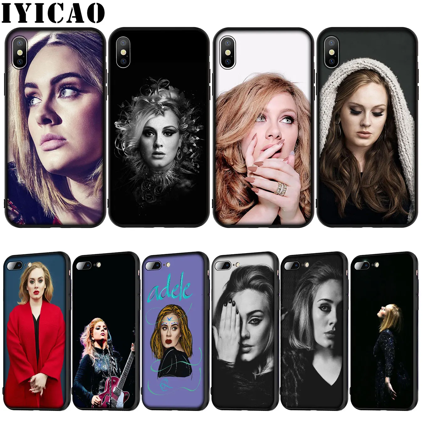 IYICAO Adele Adkins Мягкий силиконовый чехол для iPhone 12 мини XR X XS 11 Pro Max 10 6 6S 7 8 plus 5S SE