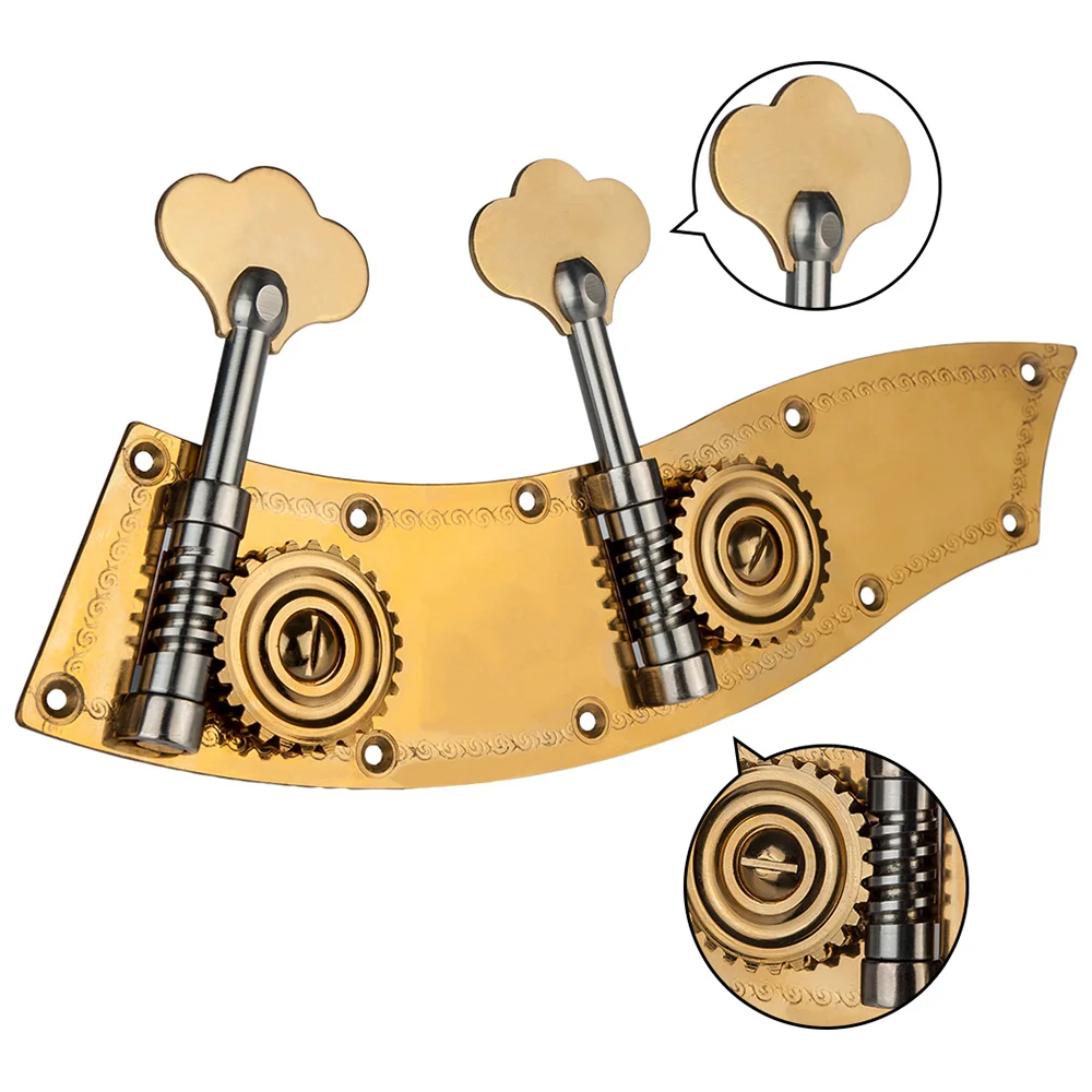 

2pcs Double Bass Dual Tuning Pegs Tuner Machine Heads Left and Right for 1/2 1/4 Double Bass