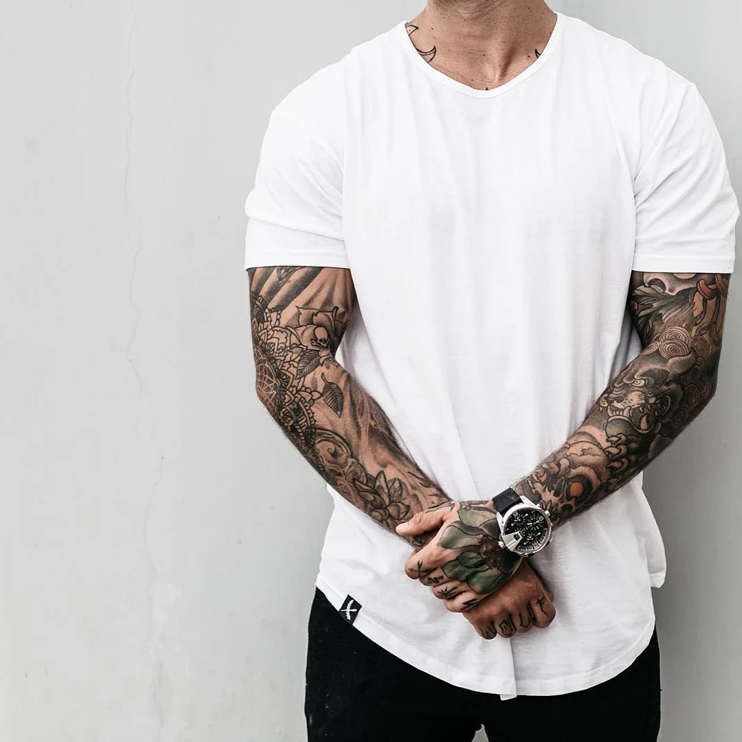 

Oversized T Shirt Men 2021 Fashion Sports Shirts for Men Exercise Running White Tee Graphic Daddy Clothing Harajuku Cool Red