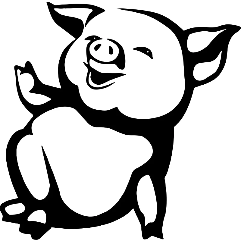 

15*14.8cm Funny Pig Farm Animal Car Truck Window Laptop Vinyl Decal Sticker Lovely Humour Car Styling Vinyl Decals