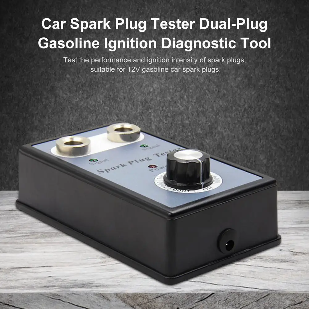 

Universal Car Spark Plug Tester Double Holes Spark Tester Automotive Ignition Plugs Analyzer For Testing 12V Gasoline Vehicle