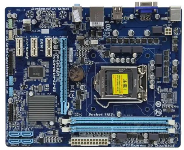 

original motherboard for Gigabyte GA-H61M-S2-B3 H61 DDR3 LGA 1155 Solid Capacitor motherboard Free shipping