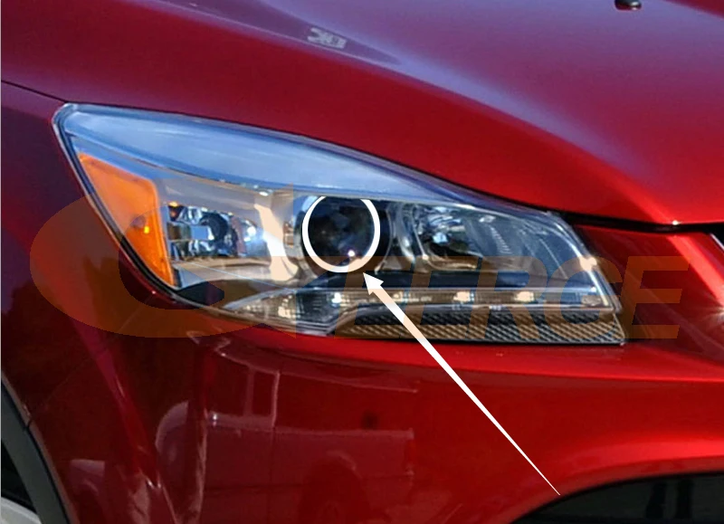 Отличные Кольца с ближним светом для Ford Escape kuga II 2013 2014 2015 ксеноновые фары|Фара