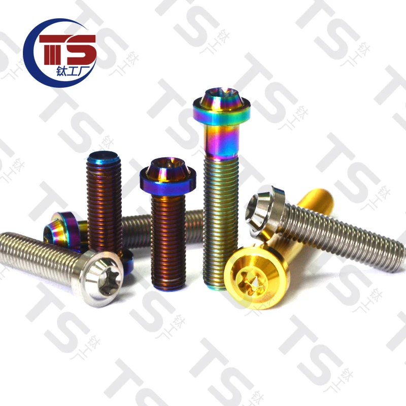 TS титановый болт шаг 1 25/1 5 мм M10X20/25/30/35 T50 звездообразные винты с сливовой головкой