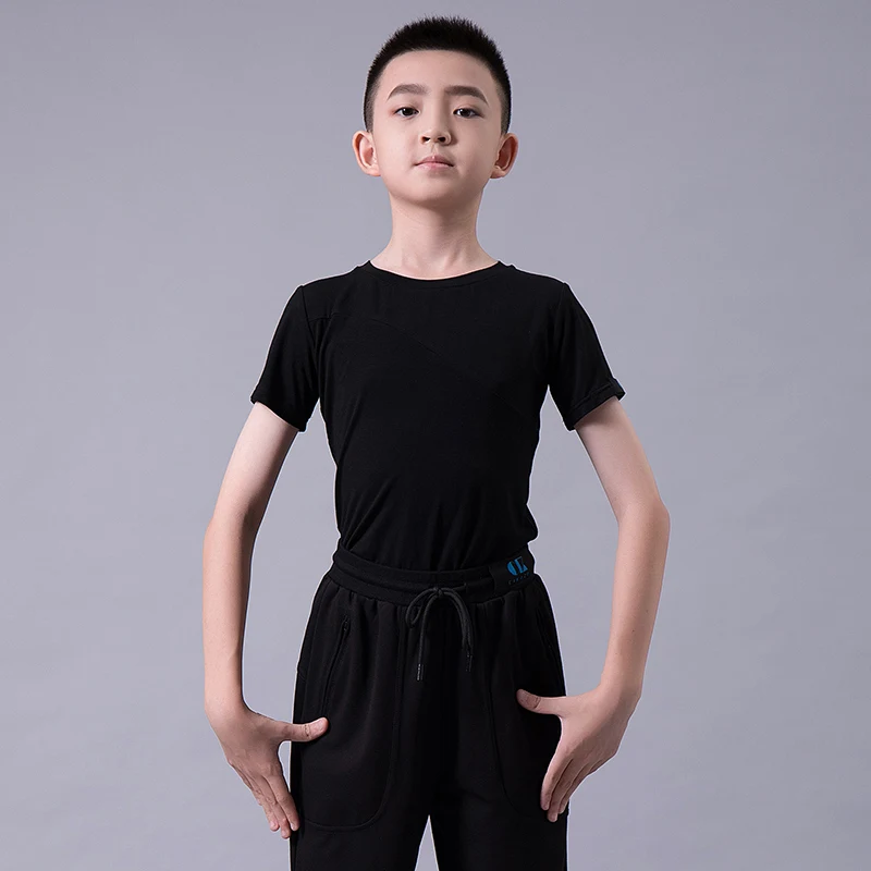 

Latin Dance Shirt For Kids Short Sleeve Practice Clothes New Summer Rumba Tango Samba Salsa Dance Stage Performance Tops VO1389