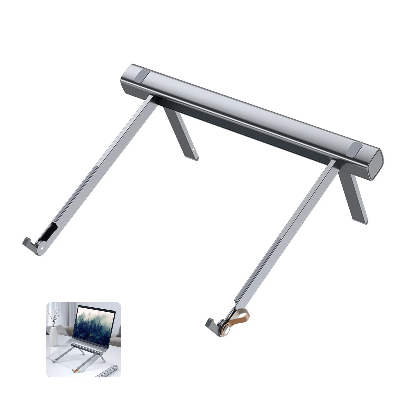 

Складная Алюминиевая Подставка для ноутбука, портативный держатель для ноутбука, подставка для планшета, компьютера, для MacBook Air, для iPad