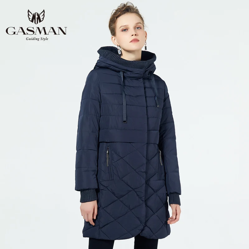 GASMAN 2019 модные толстые женские зимние куртки-пуховики с капюшоном теплая Женская