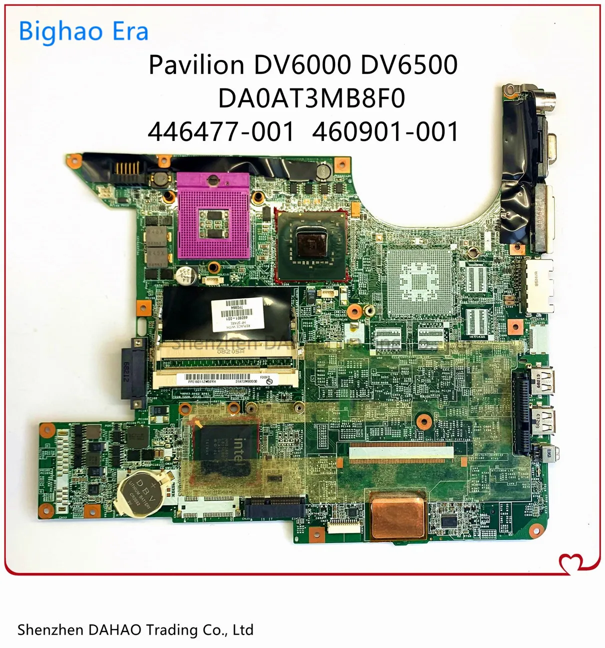 

446477-001 460901-001 материнская плата для ноутбука HP Pavilion DV6000 DV6500 материнская плата DA0AT3MB8F0 с GM965 100% протестирована Полная работа