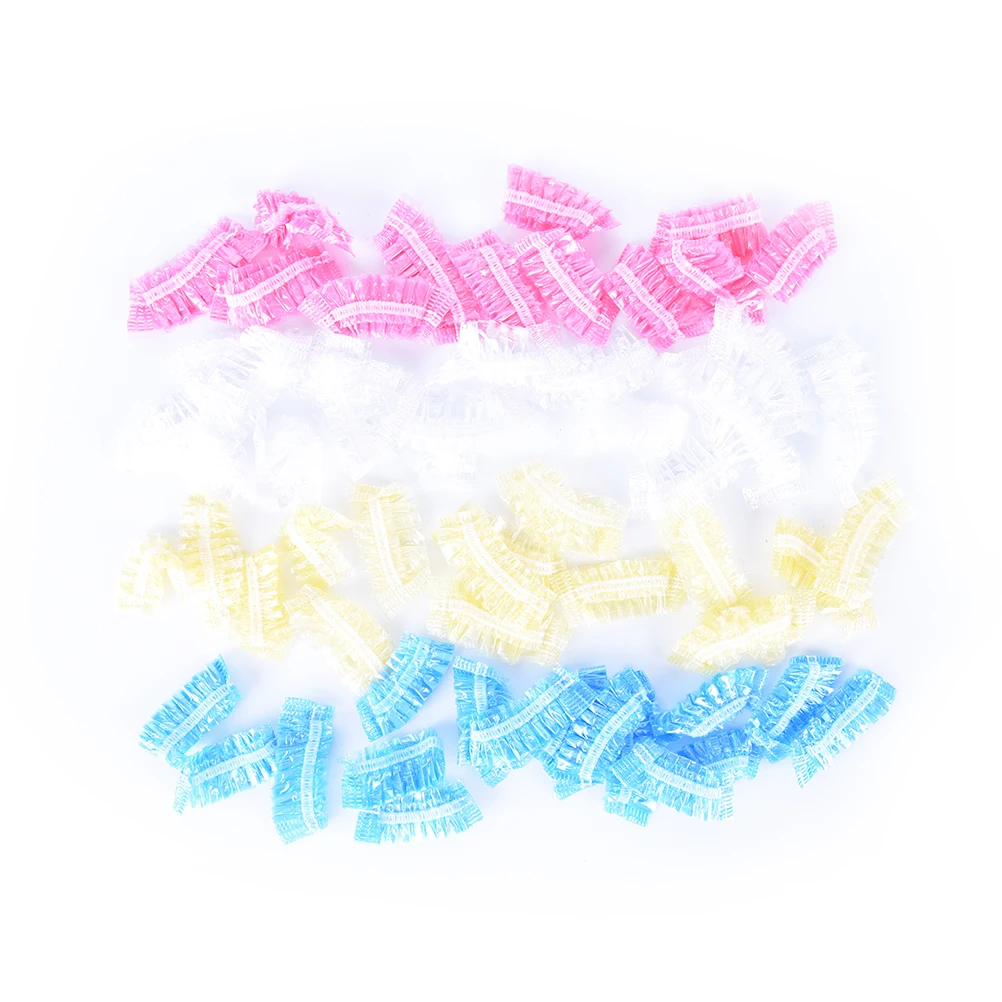 

20/100Pcs Thickened Disposable Plastic Waterproof Ear Protector Cover Caps Salon Hairdressing Dye Shield Earmuffs Shower Tool